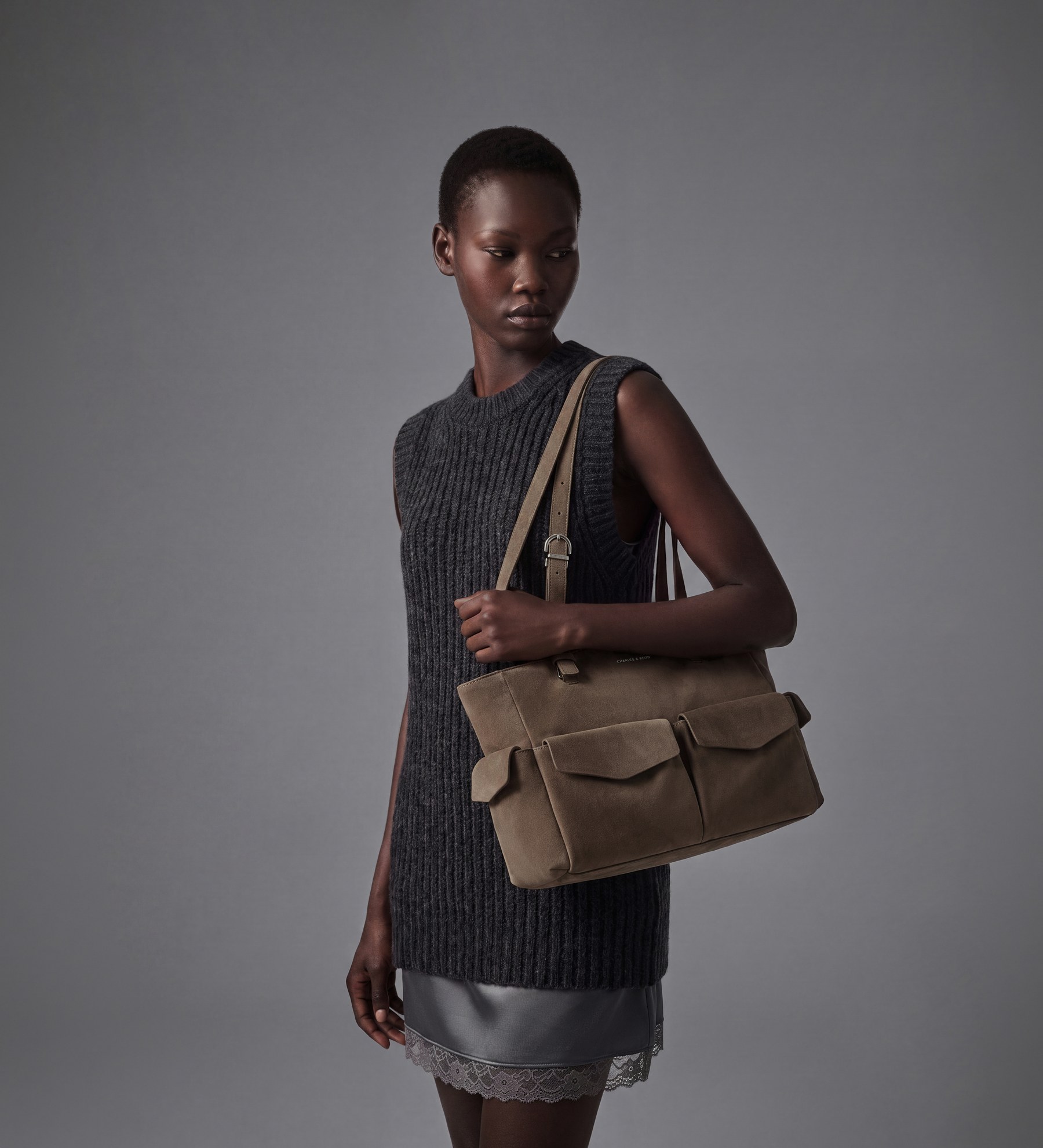 CK Fall 26 — Suede Shoulder Bag