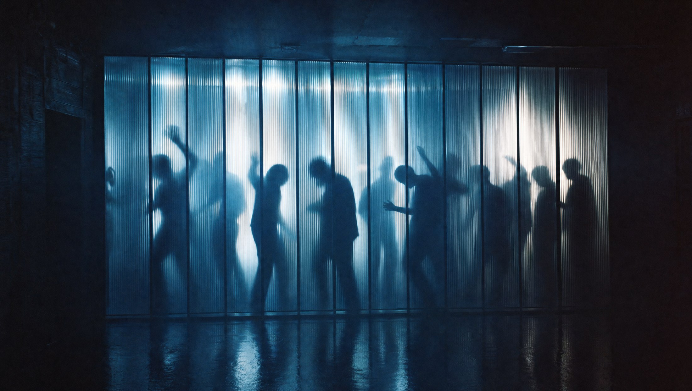 Naiko — silhouettes behind ribbed glass