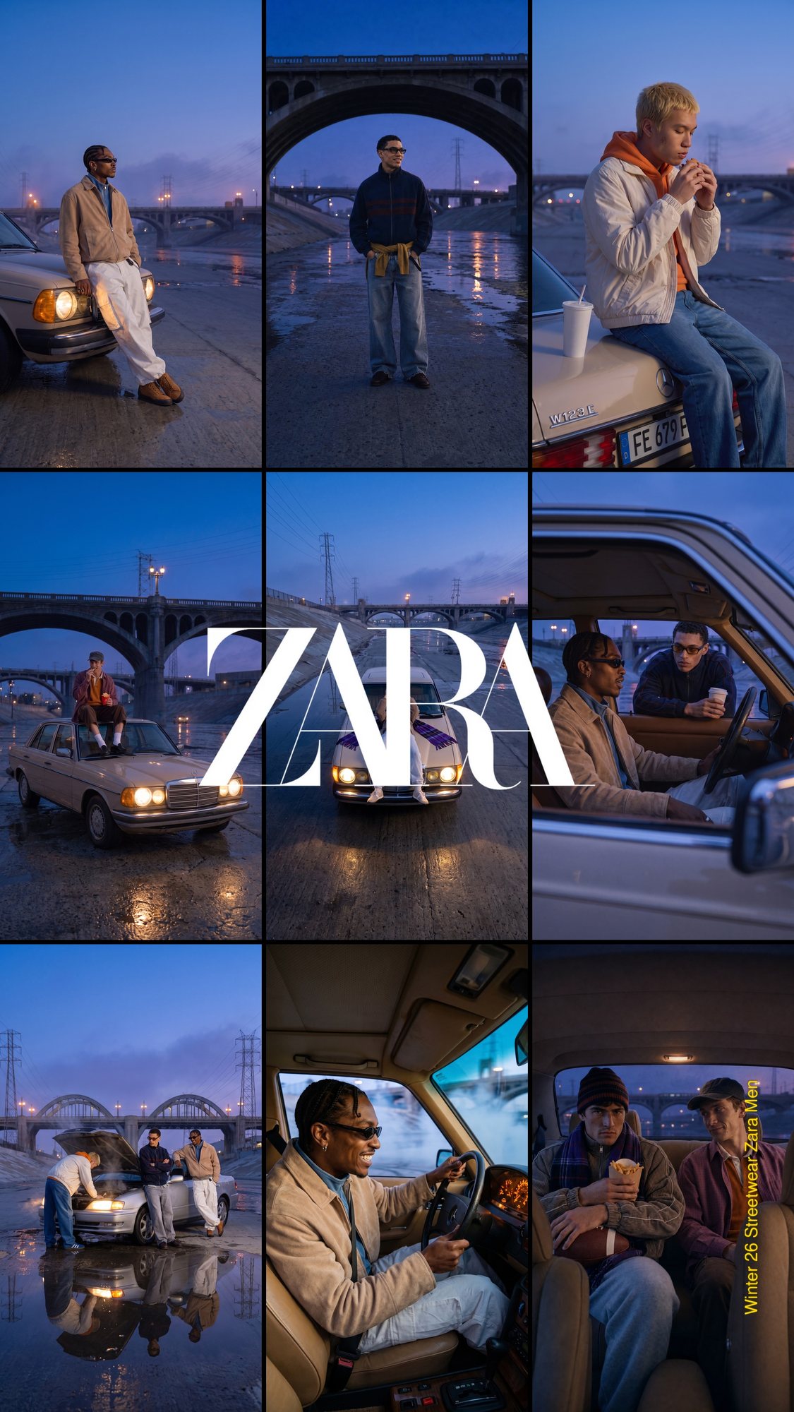 Zara Men — campaign collage