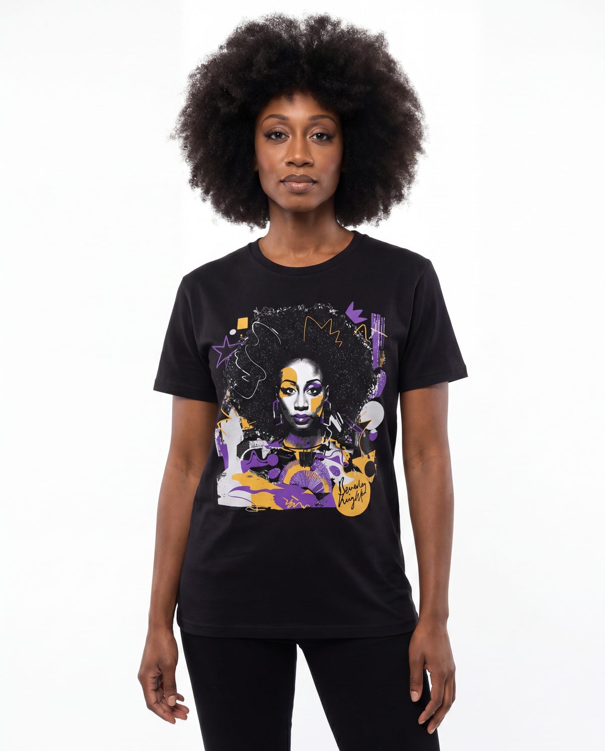 Beverley Knight Portrait Tee — Black